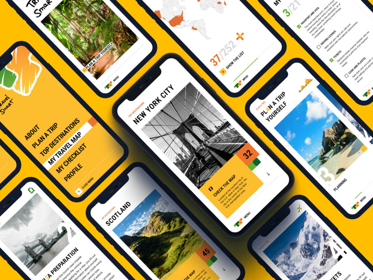 designkonzept reise app mobile friendly webdesign